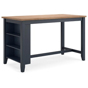 Signature Design by Ashley Gesthaven Counter Height Dining Table with Butcher Block Top, Blue