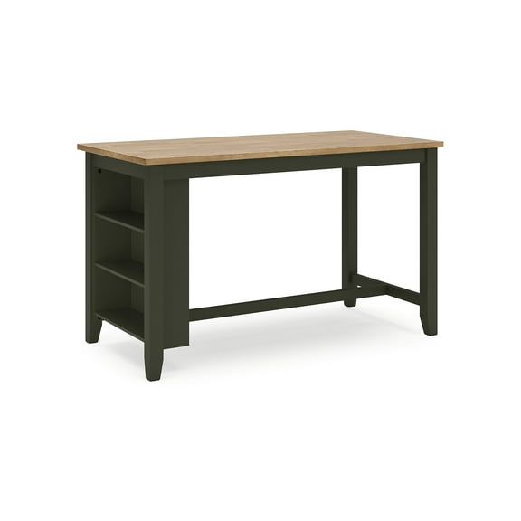 Signature Design by Ashley Gesthaven Counter Height Dining Table with Butcher Block Top, Green