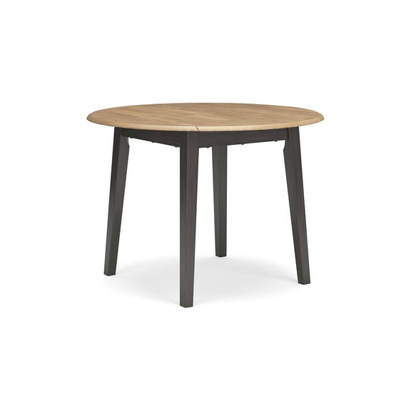 Signature Design by Ashley Gesthaven Round Dining Drop Leaf Table, Natural/Brown