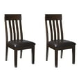 thumbnail image 1 of Signature Design by Ashley Haddigan Faux Leather Cushioned Rake Back Dining Chair, Set of 2, Dark Brown, 1 of 6