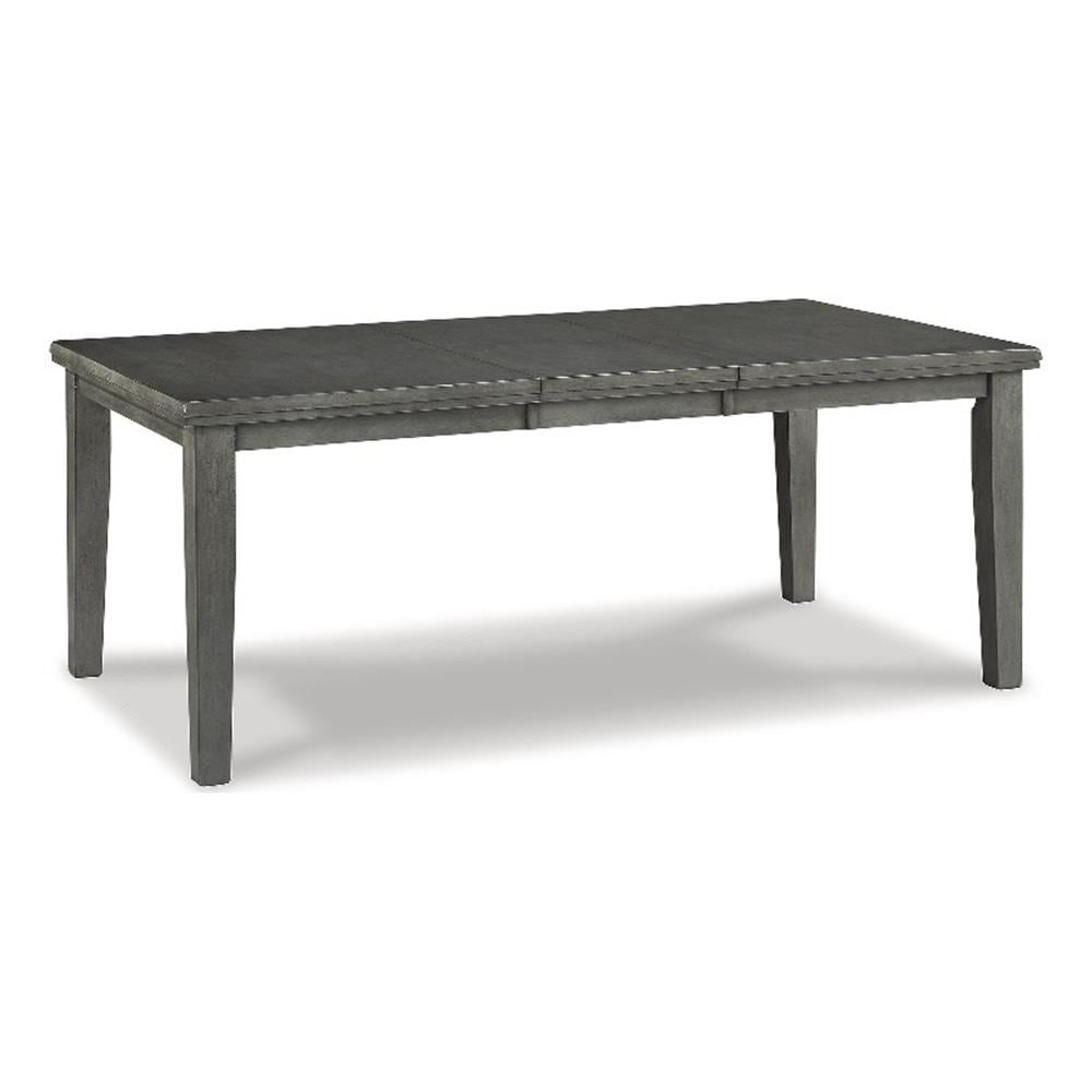 Hallanden Gray Rectangular Extendable Wood Dining Table