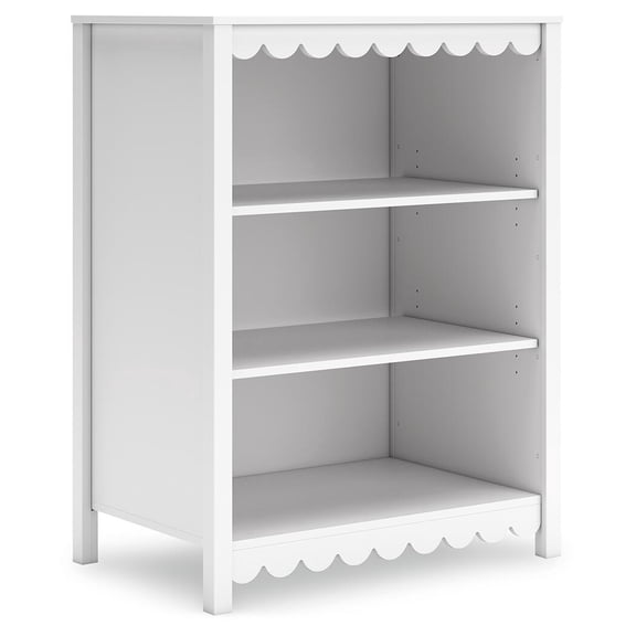 Signature Design by Ashley Hallityn 3-Tier Bookcase with 2 Adjustable Shelves, White