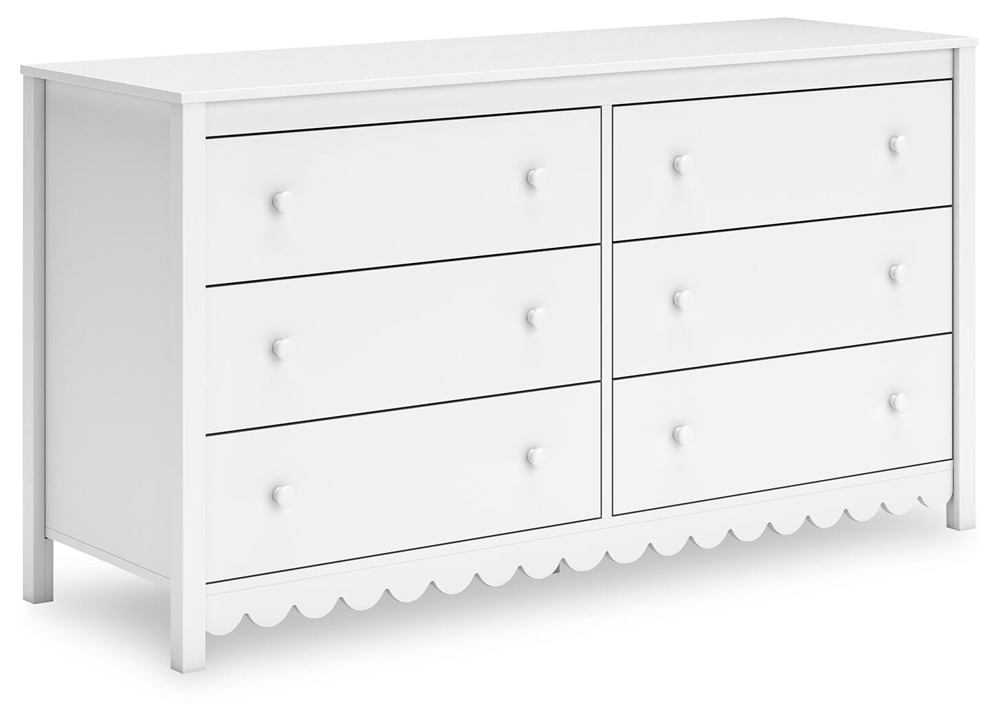 Signature Design by Ashley Hallityn 6 Drawer Dresser, White