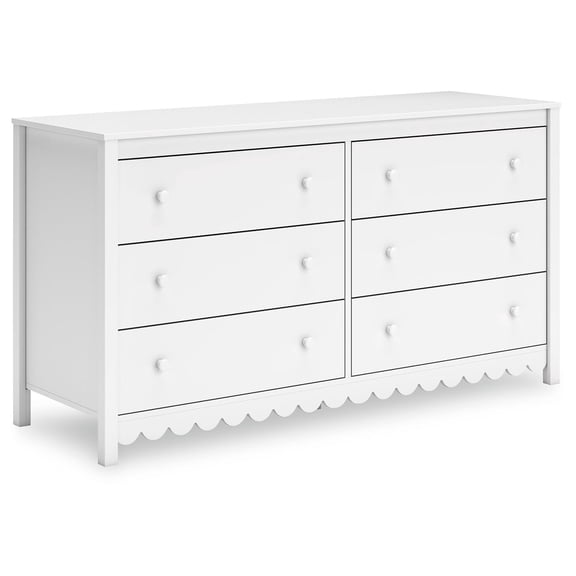 Signature Design by Ashley Hallityn 6 Drawer Dresser, White