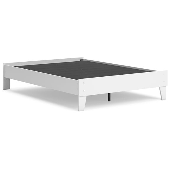 Signature Design by Ashley Hallityn Full Platform Bed in Matte White Finish