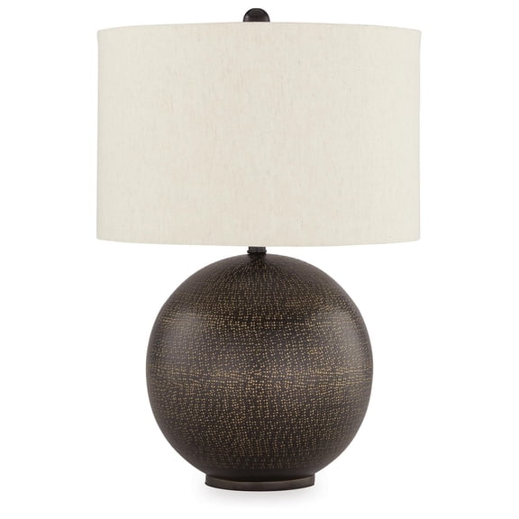 Signature Design by Ashley Hambell Table Lamp, Black & Gold Finish