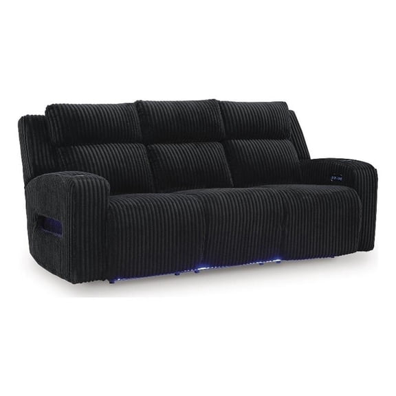 Signature Design by Ashley Hartmere Power Reclining Sofa in Black