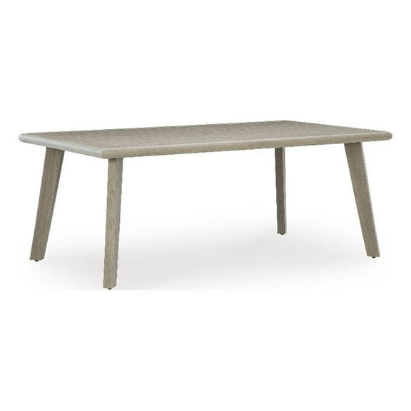 Signature Design by Ashley Haven Retreat Beige RECT Dining Table w/UMB OPT