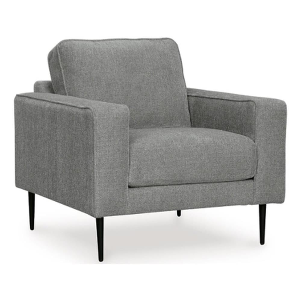Dark Gray Chevron Upholstered Stationary Chaise