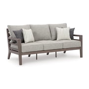 Signature Design by Ashley Hillside Barn Gray & Brown Outdoor Sofa with Cushion