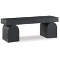 thumbnail image 1 of Signature Design by Ashley Holgrove Accent Bench - Matte Black Solid Wood with Oversized Decorative Legs, 1 of 6