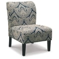 thumbnail image 1 of Signature Design by Ashley Honnally Modern Medallion Pattern Accent Chair, Blue & Ivory, 1 of 8