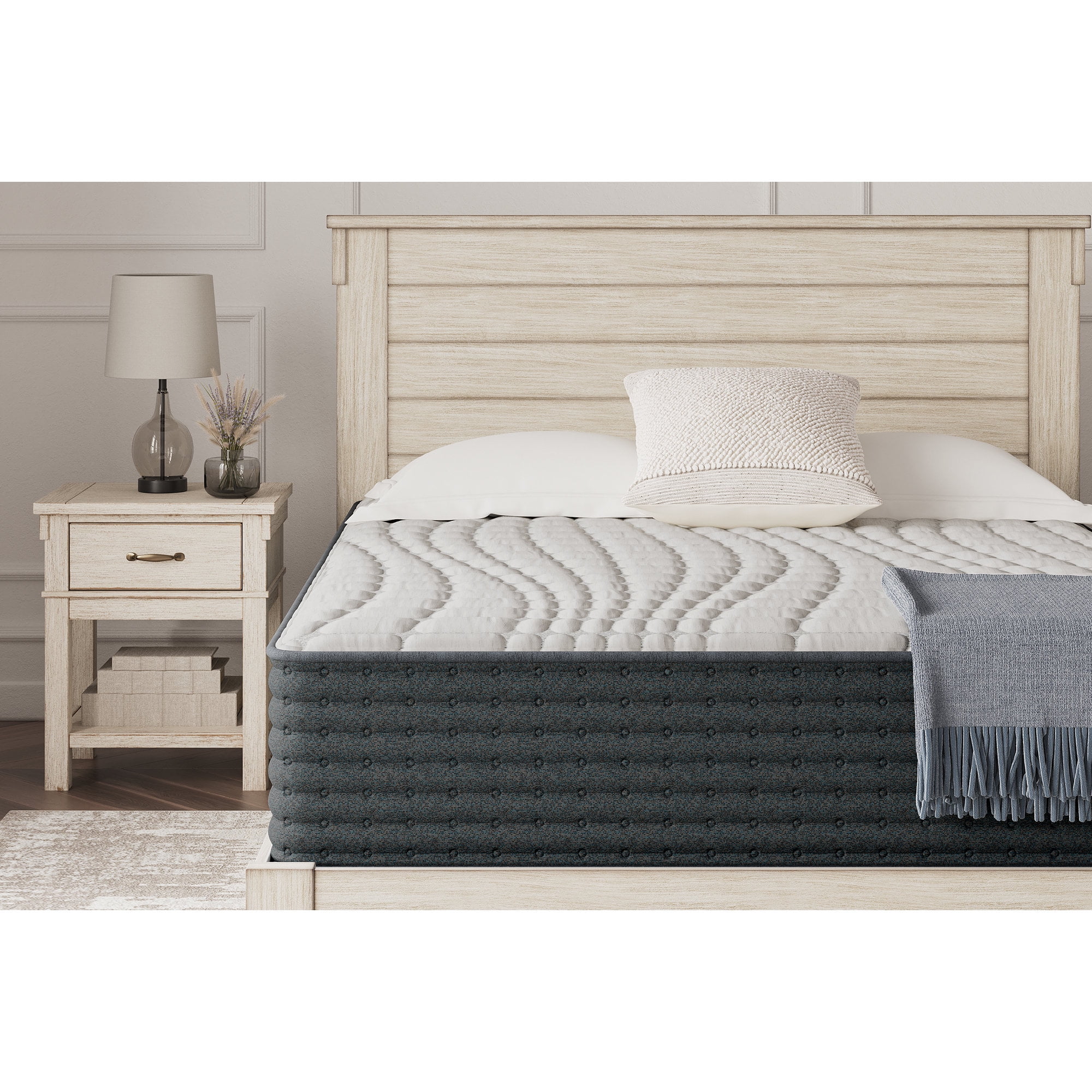 King Size Gray and Black Innerspring Adjustable Mattress