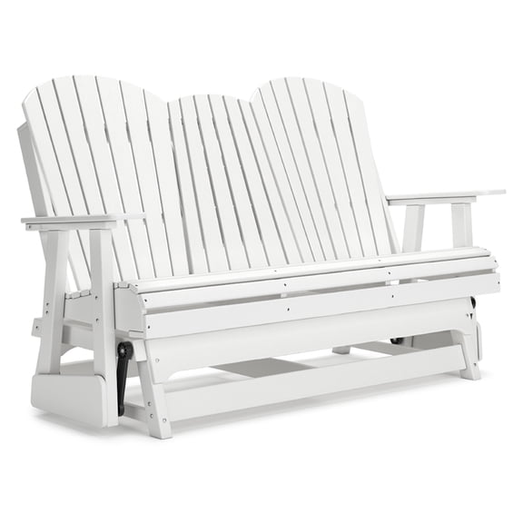 Signature Design by Ashley Hyland wave White Outdoor Glider Loveseat