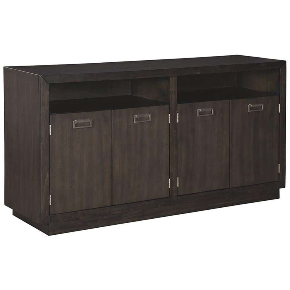 Contemporary Four-Door 60" Espresso Dining Server