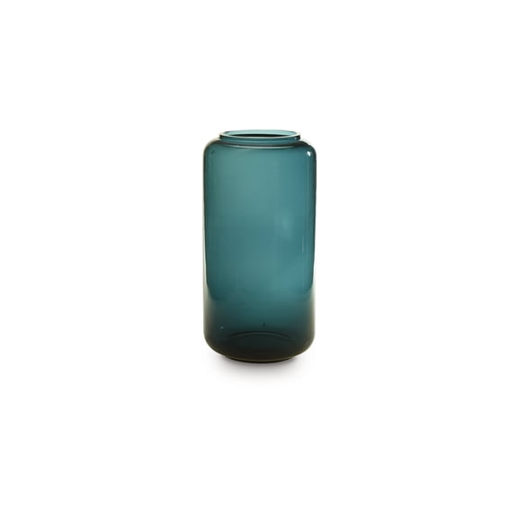 Signature Design by Ashley Inisland 12" Glass Vase, Teal Blue Coastal Decor