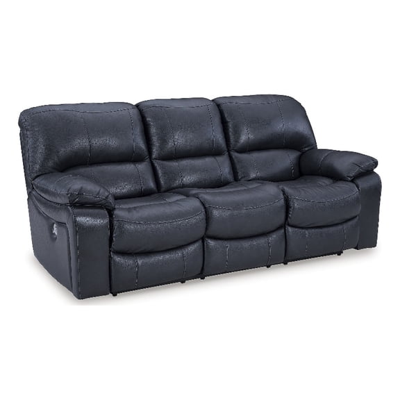 Signature Design by Ashley Isade Blue Reclining Power Sofa