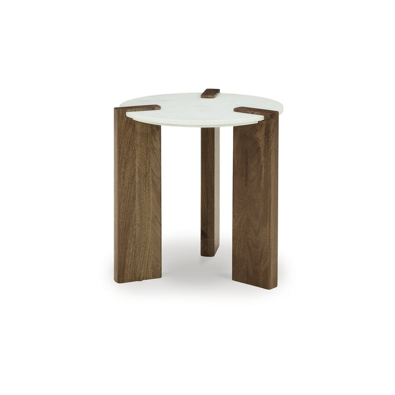 Isanti End Table - White/Brown Isanti End Table - White/Brown