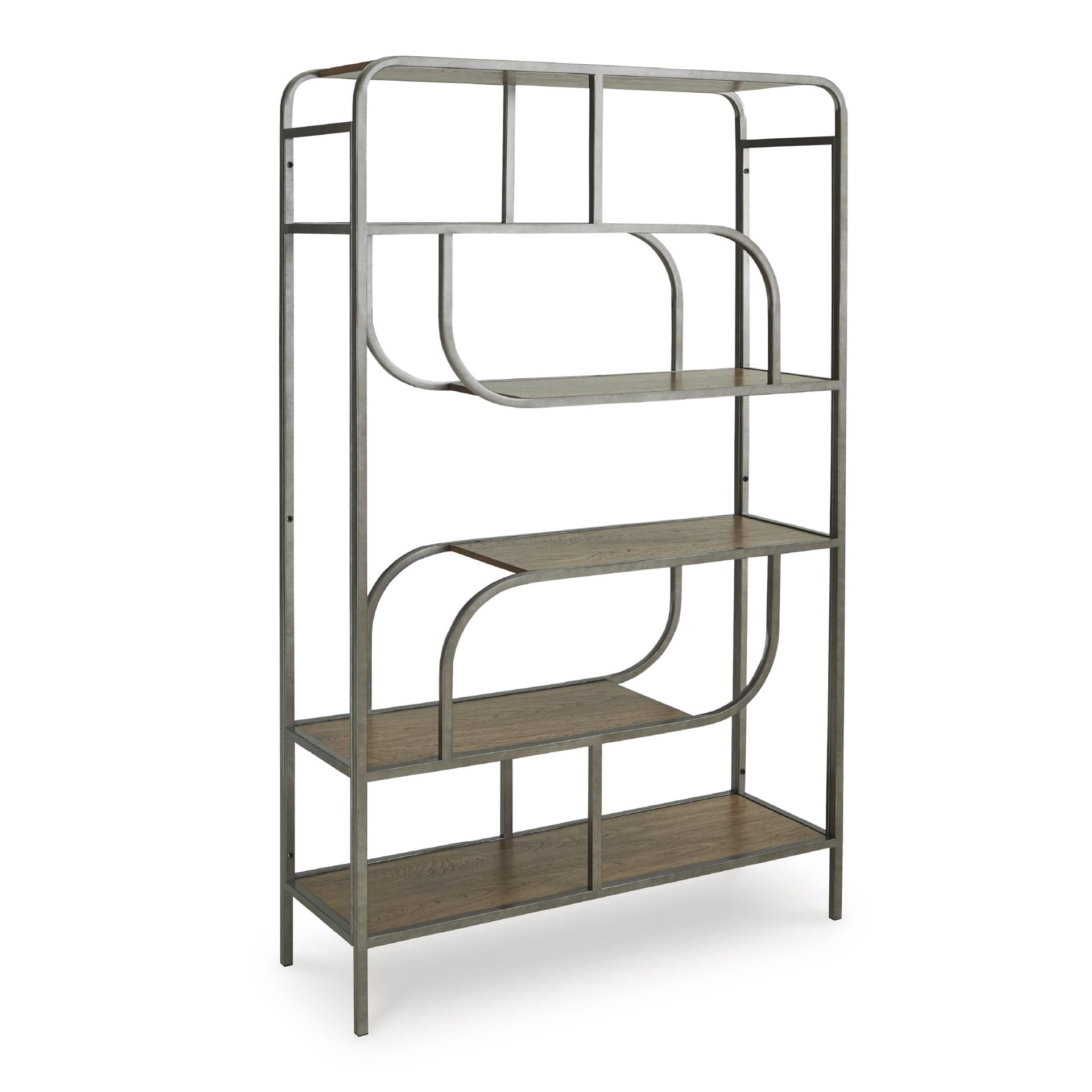 Signature Design by Ashley Jaddon Brown & Antique Silver Bookcase ...