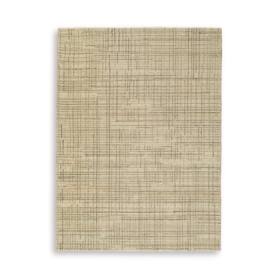 Signature Design by Ashley Janston 5' x 7' Area Rug, Ivory Gray Tan Plaid