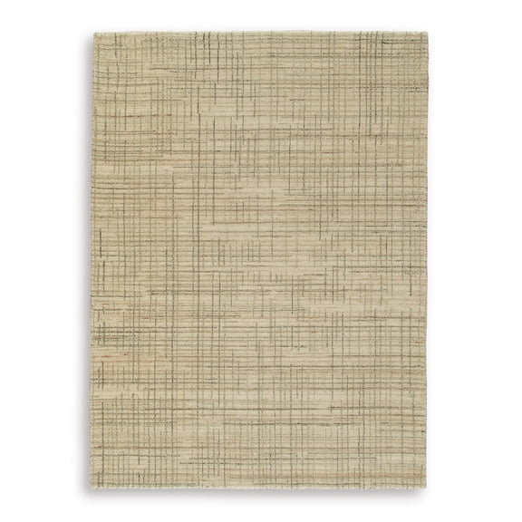 Signature Design by Ashley Janston 5' x 7' Area Rug, Ivory Gray Tan Plaid