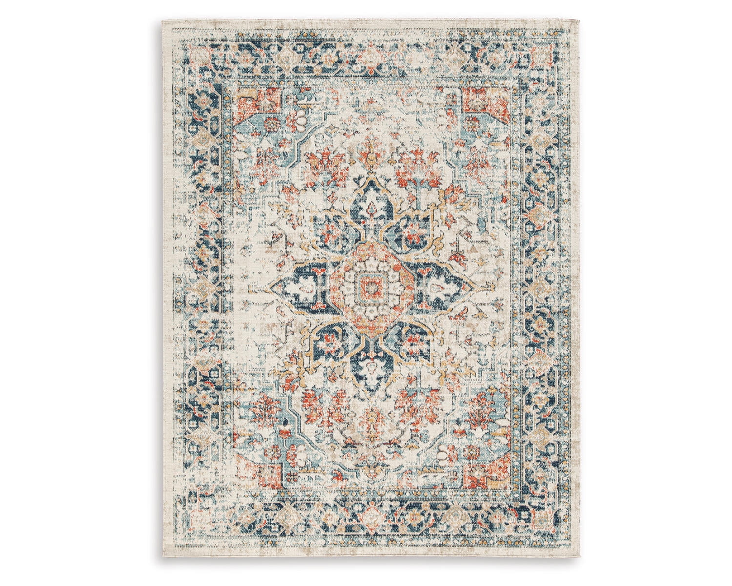 Rectangular Multi Medallion Synthetic 8' x 10' Area Rug