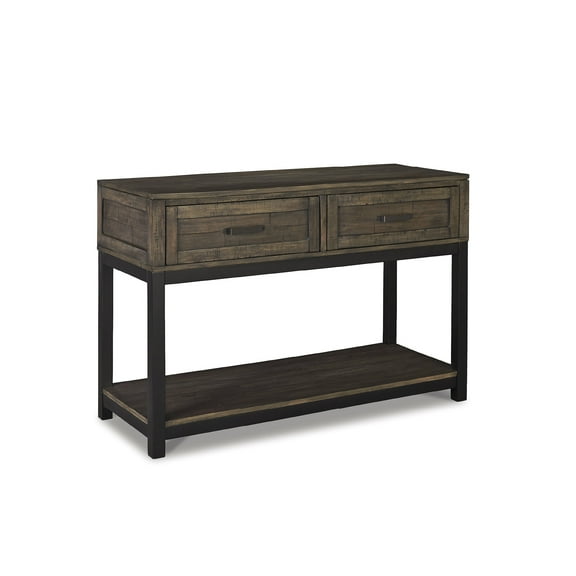 Signature Design by Ashley Johurst 2 Drawer Sofa/Console Table, Grayish Brown