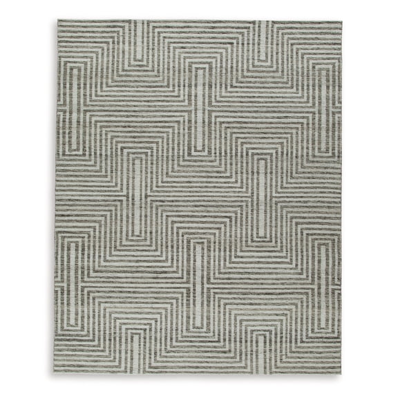 Signature Design by Ashley Jossen 8' x 10' Area Rug, Ivory Gray Geometric