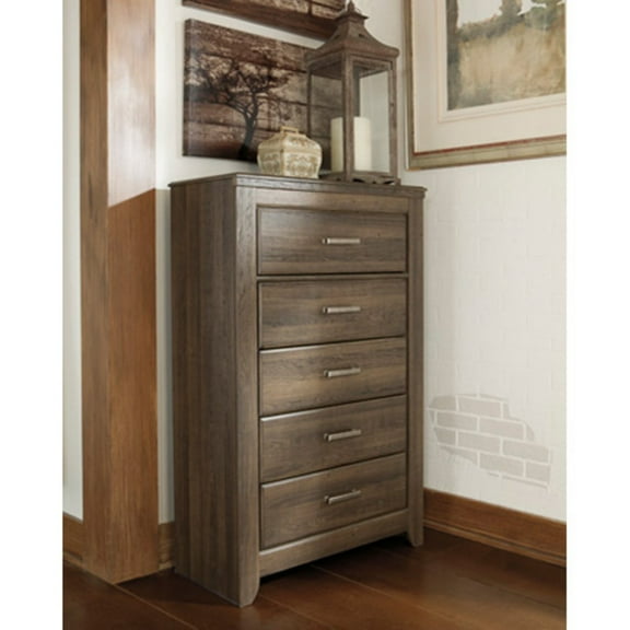 Signature Design by Ashley Juararo 5-Drawer Chest in Dark Brown