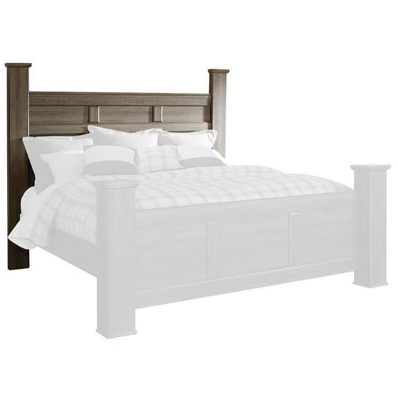 Signature Design by Ashley Juararo California King Poster Headboard Dark Brown