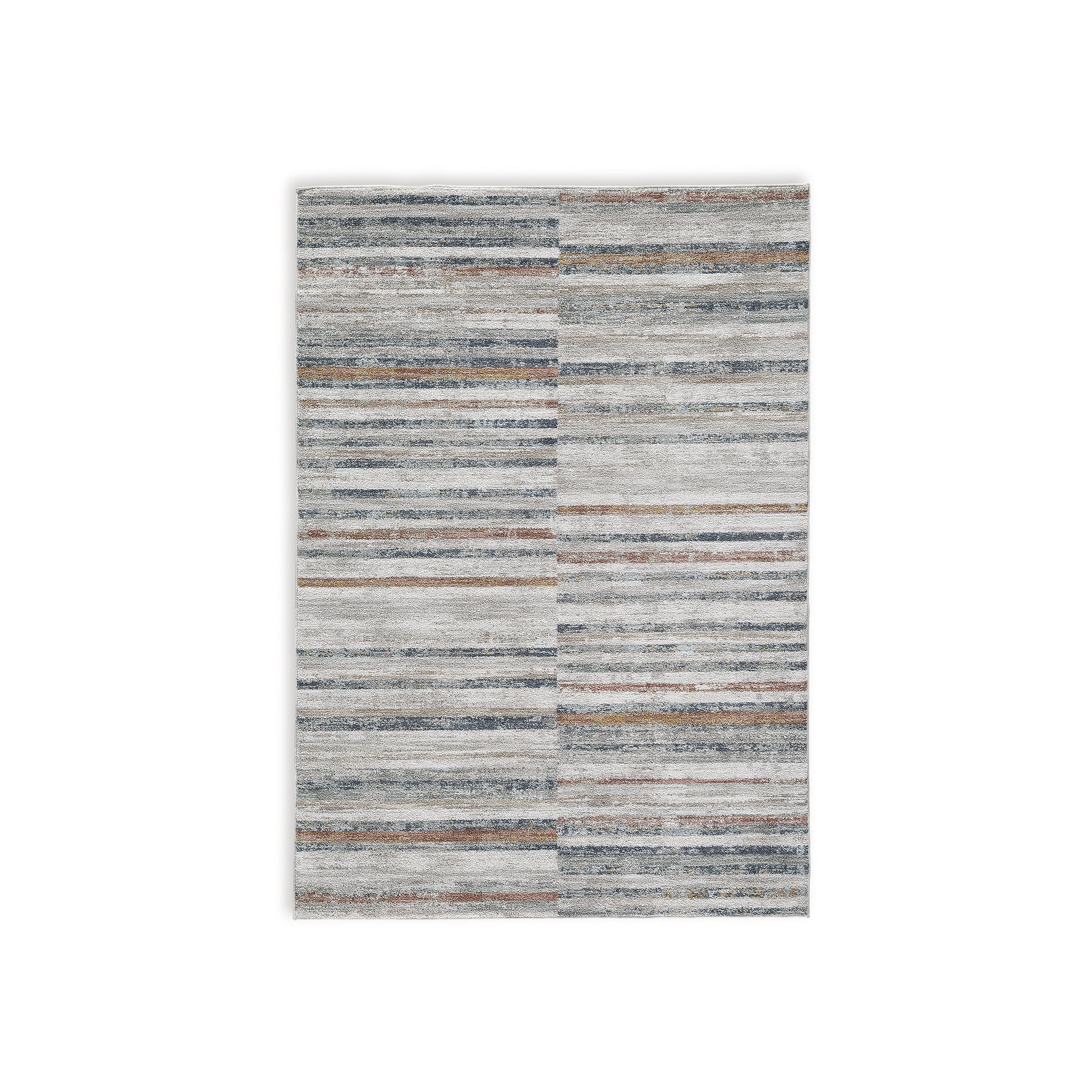 Kemart Multi-Color Striped 5' x 7' Synthetic Rug