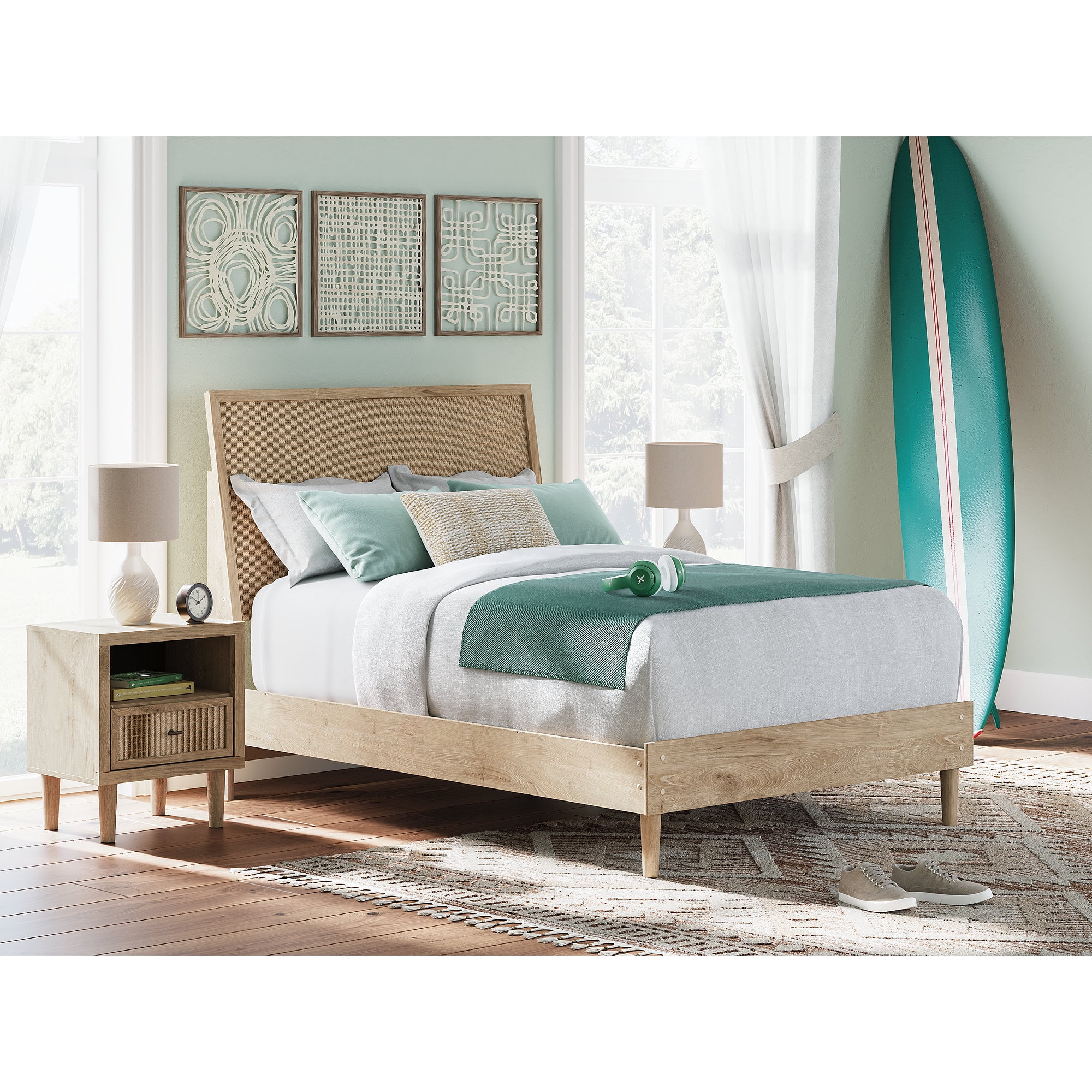 Signature Design by Ashley Kids Cielden Modern Light Brown Full Panel Bed