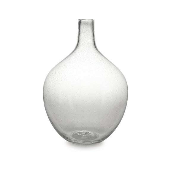 Signature Design by Ashley Kurthorne 15" Glass Vase, Clear Seeded Indoor/Outdoor