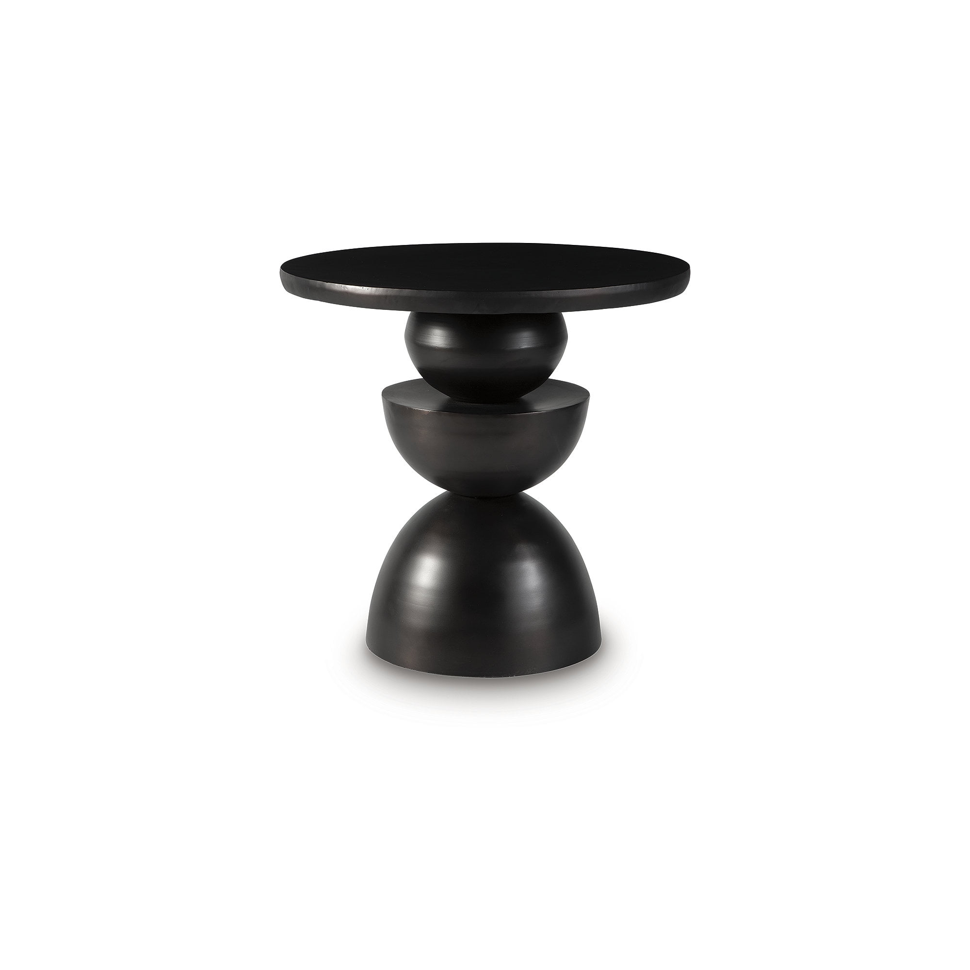 Signature Design by Ashley Kurtson Accent Table - Bronze-Tone Metal Finish, Modern Industrial Design