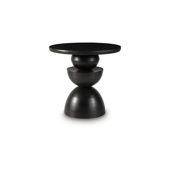 Signature Design by Ashley Kurtson Accent Table - Bronze-Tone Metal Finish, Modern Industrial Design