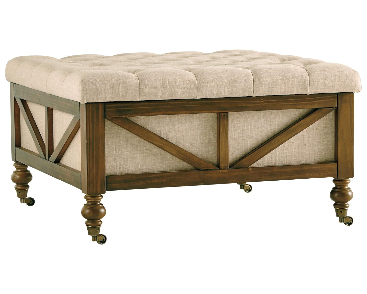 Signature Design by Ashley Kyleman Beige/Brown Storage Ottoman
