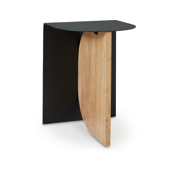 Signature Design by Ashley Ladgate Accent Table, Black & Natural Brown