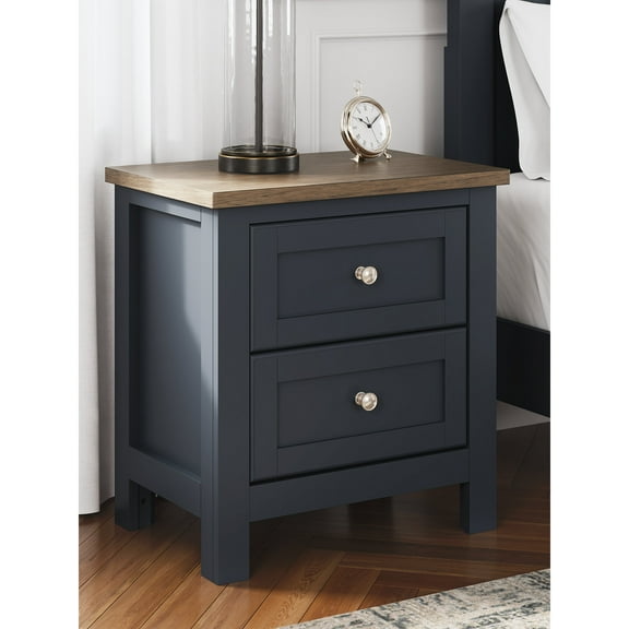 Signature Design by Ashley Landocken Two Drawer Nightstand, Blue