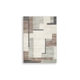 thumbnail image 1 of Signature Design by Ashley Larkport 5' x 7' Washable Area Rug, Cream/Brown/Gray Modern Abstract Faux Fur Rug, 1 of 5