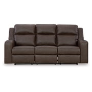 Signature Design by Ashley Lavenhorne Brown Reclining Sofa with Drop Down Table