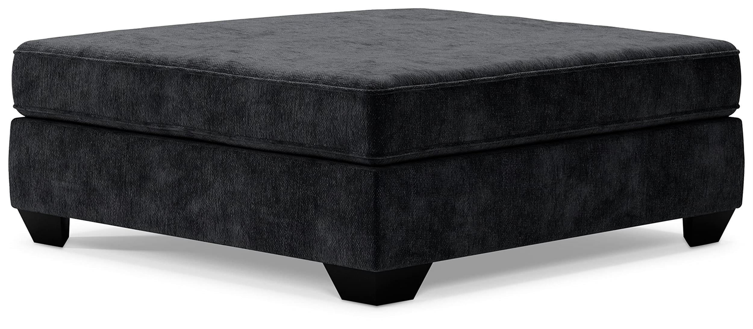 Signature Design by Ashley Lavernett Oversized Fabric Accent Ottoman in Charcoal