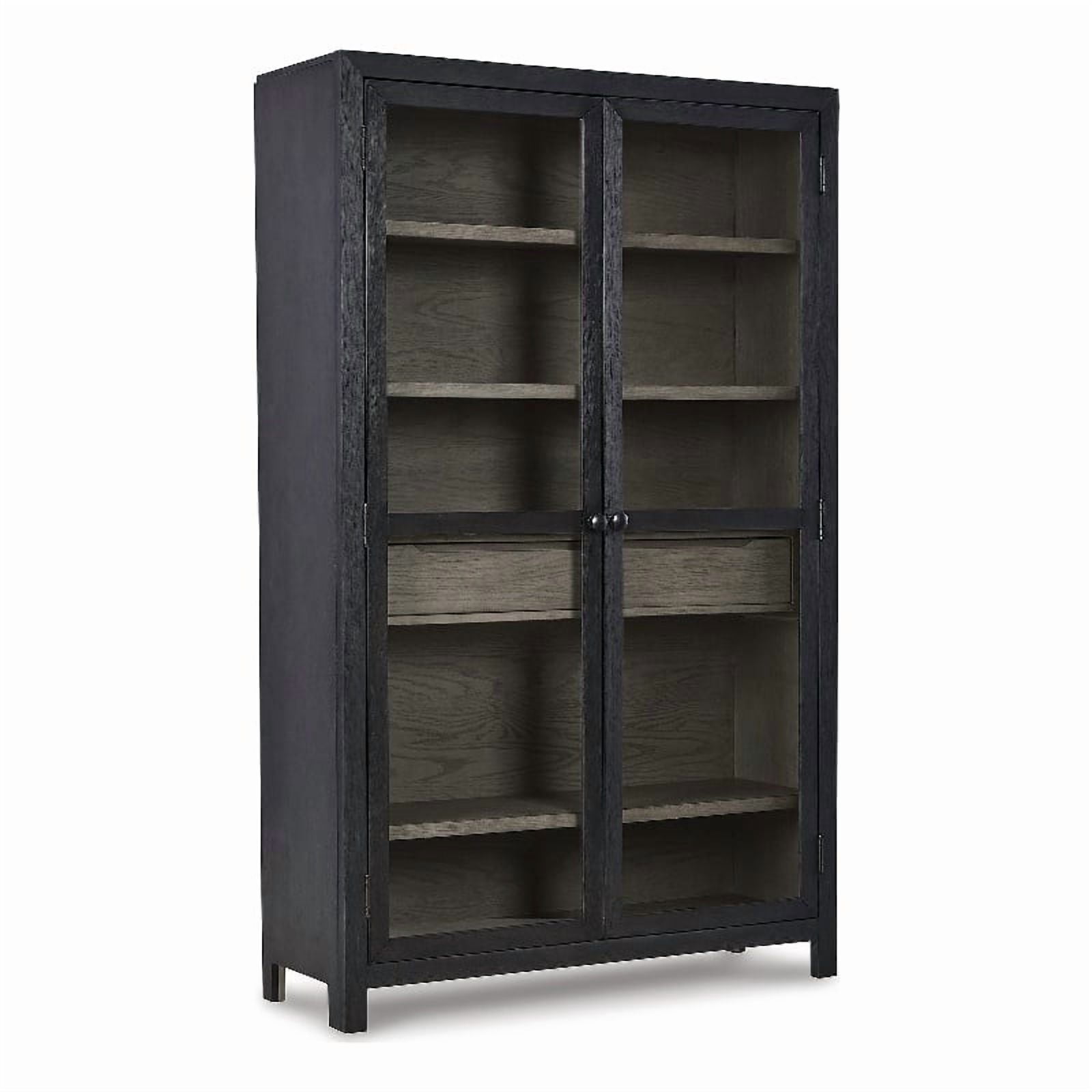 Ashley Furniture, Accent Cabinet, Lenston 2-Door, Black/Warm Gray