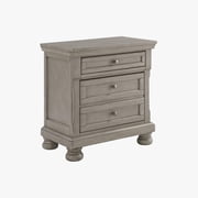 Signature Design by Ashley Lettner 2 Drawer Nightstand, Light Gray