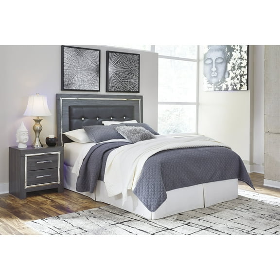Signature Design by Ashley Lodanna Queen Upholstered Panel Headboard Gray (Headboard Only)