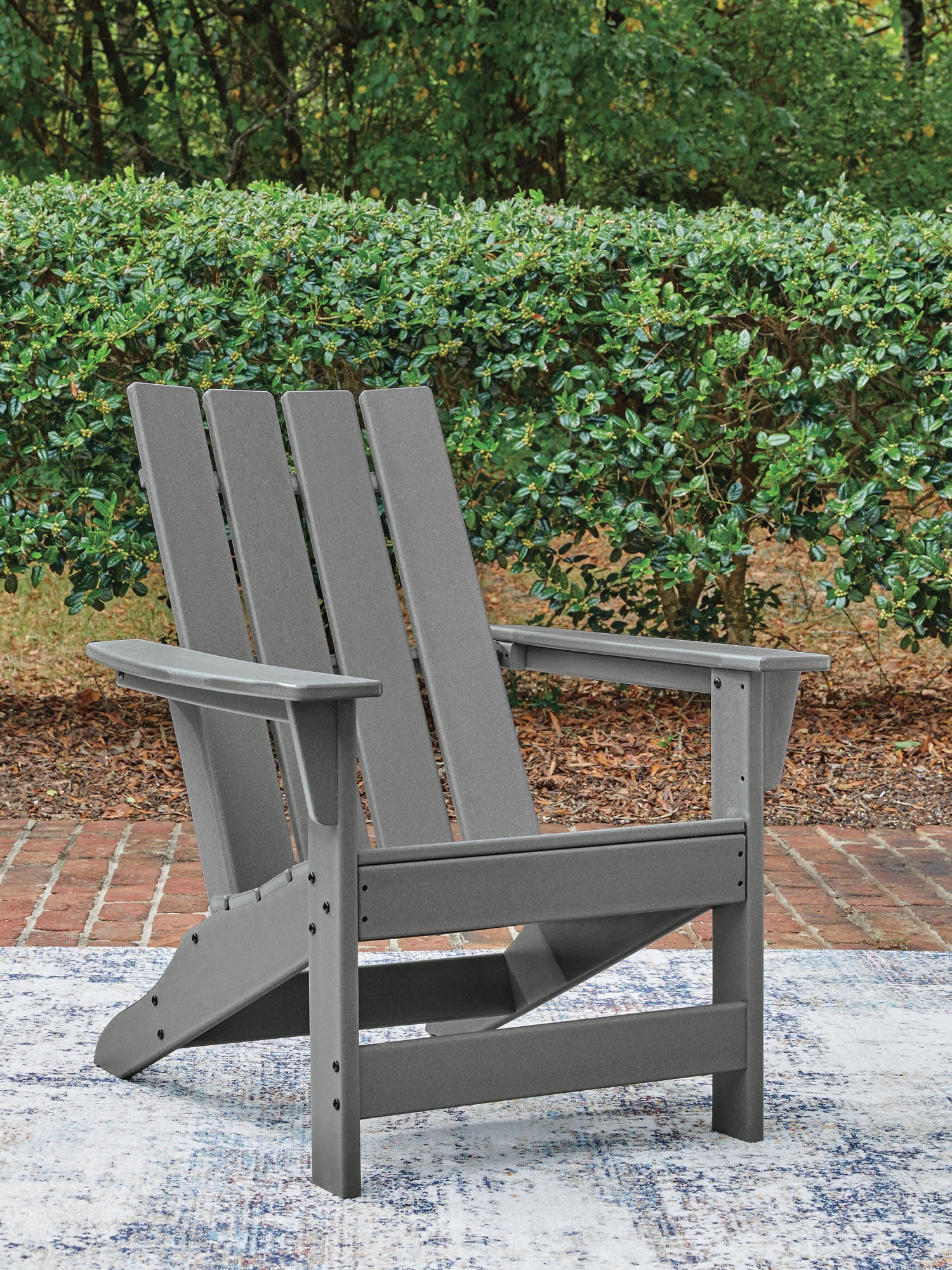 Signature Design by Ashley Lone View Bay Adirondack Chair, Outdoor Patio Chair, Gray MEGA-TUFF™ HDPE
