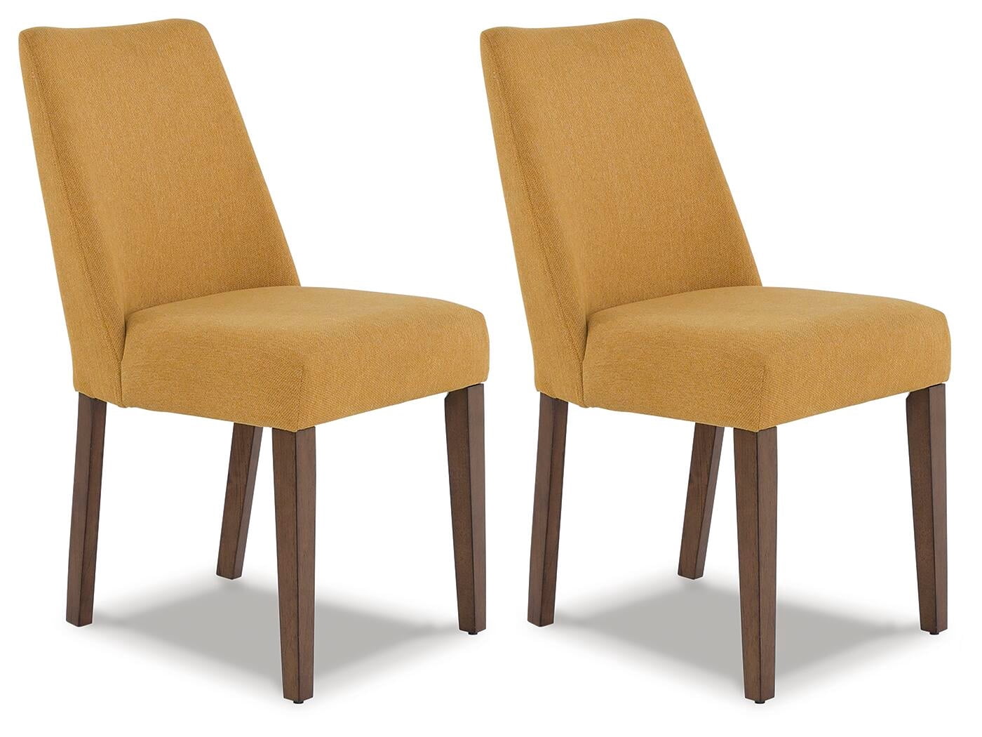 Signature Design by Ashley Lyncott Dining Room Upholstered Side Chair with Foam Cushion, Set of 2, Yellow