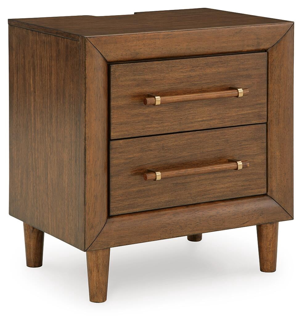 Signature Design by Ashley Lyncott Nightstand with USB Charging, Brown