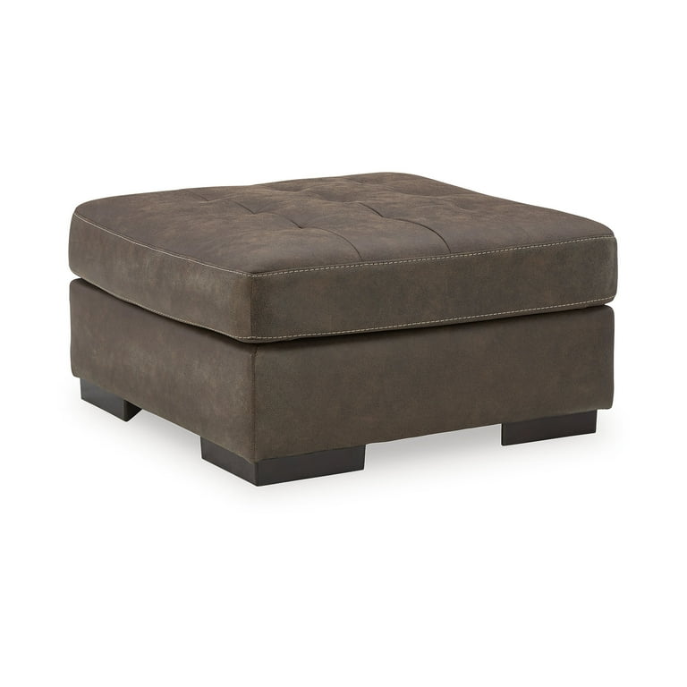 Maderla Oversized Accent Ottoman - Walnut