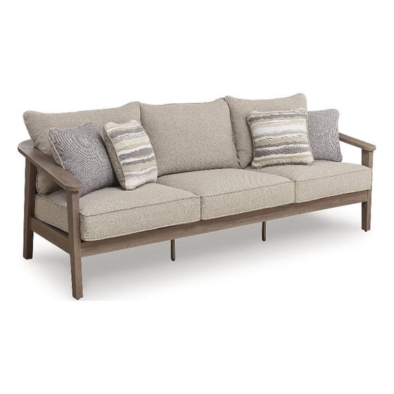 Signature Design by Ashley Magnetite Ripple Outdoor Sofa with Cushion