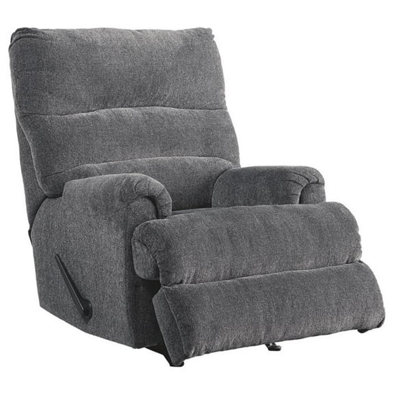 Signature Design by Ashley Man Fort Rocker Recliner in Graphite